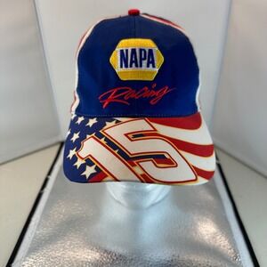 NAPA Racing Hat All Over Print Adjustable NASCAR Stars‎ and Stripes Mens Cap USA